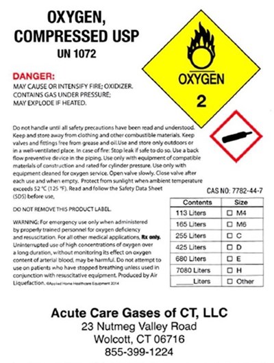 Acute Care Oxygen-wolcott (Acute Care Oxygen Compressed)
